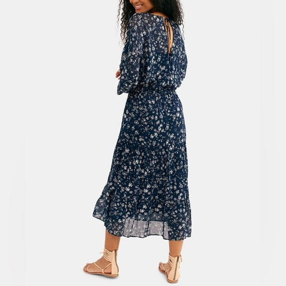 FREE PEOPLE Wallflower Blue Dress M - Picture 1 of 6